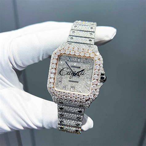 cartier black and gold watch|cartier watch vvs diamonds.